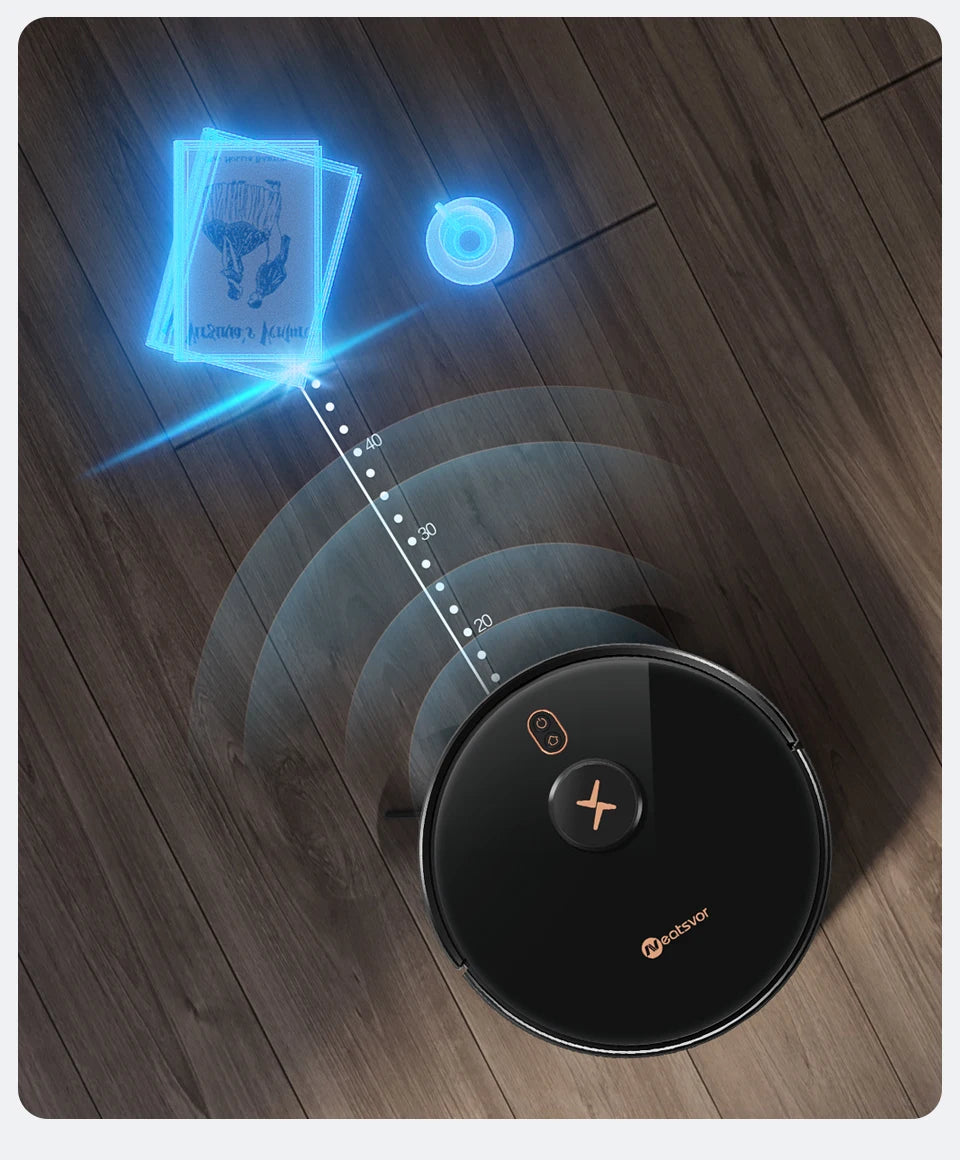 Robô Aspirador de Pó Neatsvor X600Pro com Mapeamento Inteligente, 6000Pa, Limpeza com Aspiração e Esfregão, 10 Mapas, Recarga Automática, Parede Virtual, 5200mAh, Bivolt