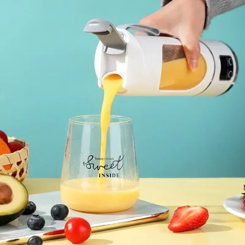 Display digital copo de suco de alto valor carregamento portátil e início de um clique inteligente mini espremedor doméstico acompanhando espremedor