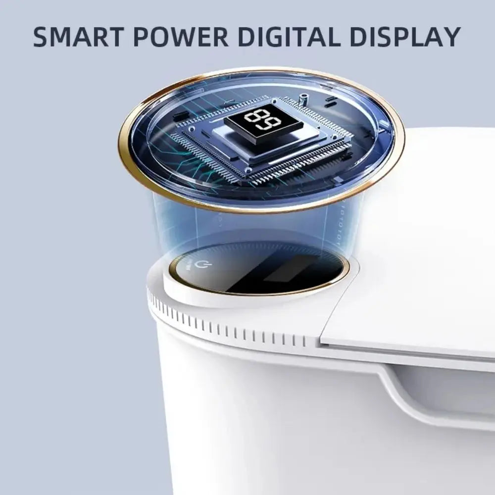 Lixeira com sensor inteligente lata de lixo com display tipo-c recarga automática lixeira para banheiro cozinha lixeira casa inteligente
