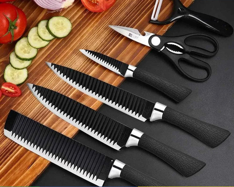 Kit Completo Facas de Cozinha Profissional - Conjunto Premium - Facas de Alta Qualidade para Preparação e Corte