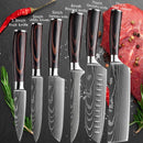 Facas de cozinha, Damasco faca do chef, conjunto profissional desossa, faca cutelo, faca utilitária japonês santoku, faca com capa