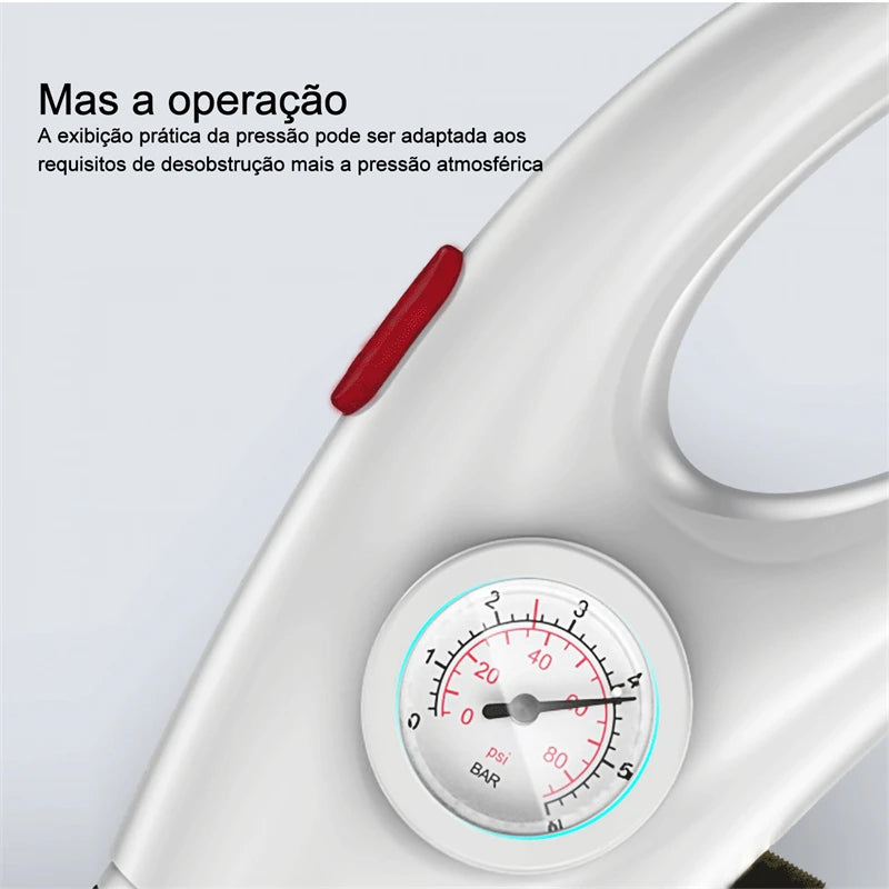 Desentupidor Manual de Canos de Alta Pressão, Banheiro Doméstico, Cano de Cozinha, Desentupidor de Esgoto