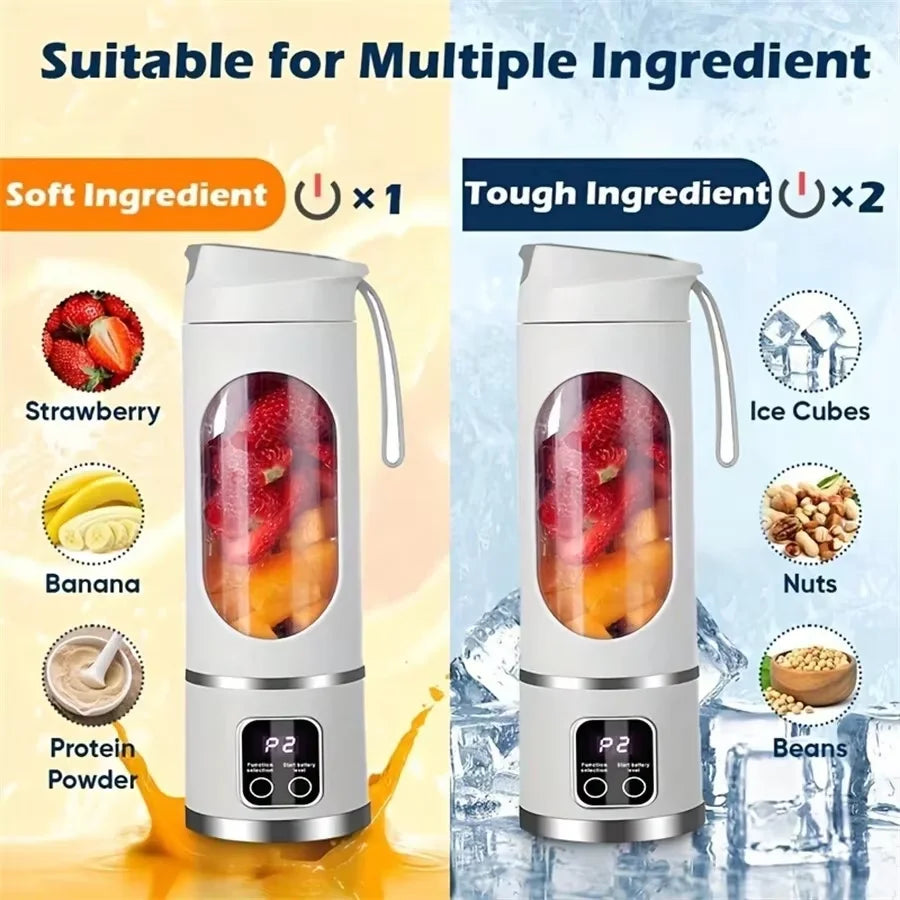 Display digital copo de suco de alto valor carregamento portátil e início de um clique inteligente mini espremedor doméstico acompanhando espremedor