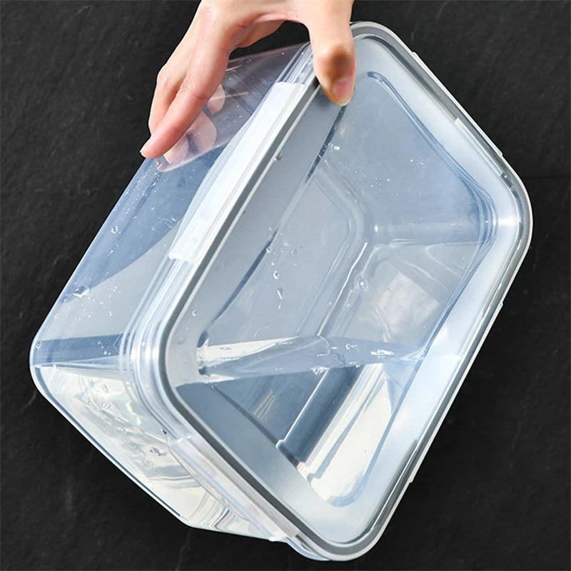 Conjunto de recipiente de armazenamento de alimentos para geladeira, 3 pacotes com tampas com filtro