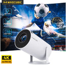 Projetor magcúbico hy300 pro 4k android 11 duplo wifi6 290ansi allwinner h713 bt5.0 1080p 1280*720p home cinema projetor ao ar livre