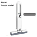 Mini esfregão poderoso, mini esfregão dobrável para limpeza doméstica com esfregão de lavagem de piso com auto-aperto, ferramentas de limpeza de carro e janela de mesa