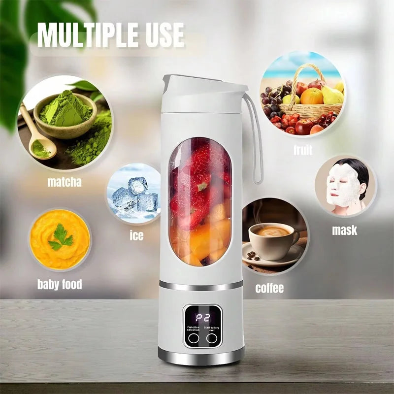 Display digital copo de suco de alto valor carregamento portátil e início de um clique inteligente mini espremedor doméstico acompanhando espremedor