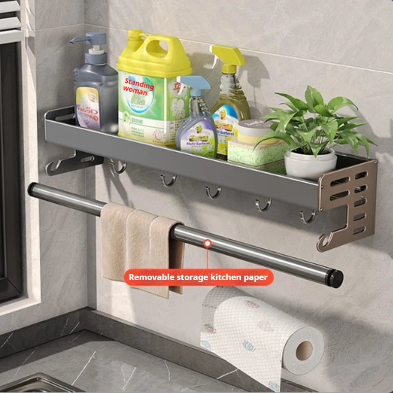 Rack de armazenamento de especiarias de cozinha montado na parede rack de condimentos multifuncional utensílio doméstico rack de cozinha pendurado organizadores