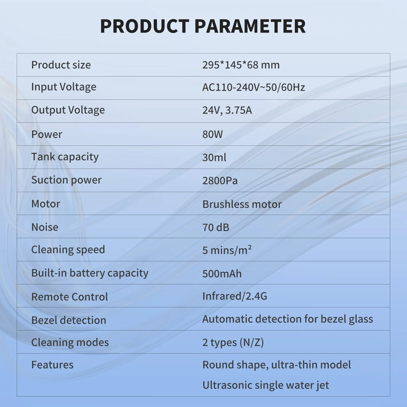 DIVEDEER robô de limpeza de janelas 5600PA grande sucção spray elétrico robô de limpeza de janelas prevenção de queda limpador remoto