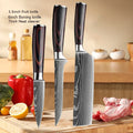 Facas de cozinha, Damasco faca do chef, conjunto profissional desossa, faca cutelo, faca utilitária japonês santoku, faca com capa