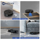 Robô Aspirador de Pó Neatsvor X600Pro com Mapeamento Inteligente, 6000Pa, Limpeza com Aspiração e Esfregão, 10 Mapas, Recarga Automática, Parede Virtual, 5200mAh, Bivolt