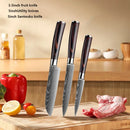 Facas de cozinha, Damasco faca do chef, conjunto profissional desossa, faca cutelo, faca utilitária japonês santoku, faca com capa