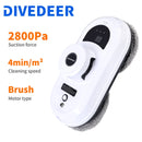 DIVEDEER robô de limpeza de janelas 5600PA grande sucção spray elétrico robô de limpeza de janelas prevenção de queda limpador remoto