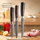 Facas de cozinha, Damasco faca do chef, conjunto profissional desossa, faca cutelo, faca utilitária japonês santoku, faca com capa