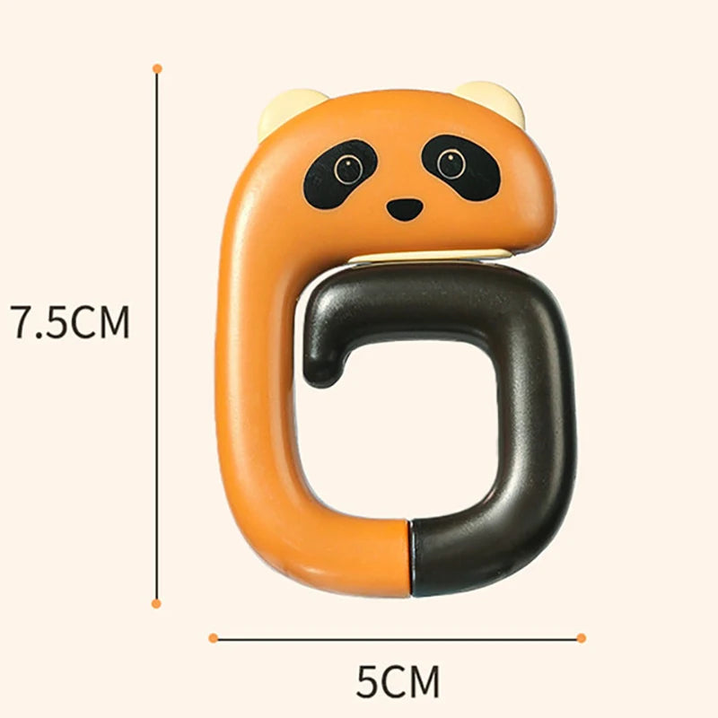 Bonito saco portátil gancho animal mesa de plástico, gancho bolsa de viagem, organizador titular decoração do escritório plástico ganchos laterais